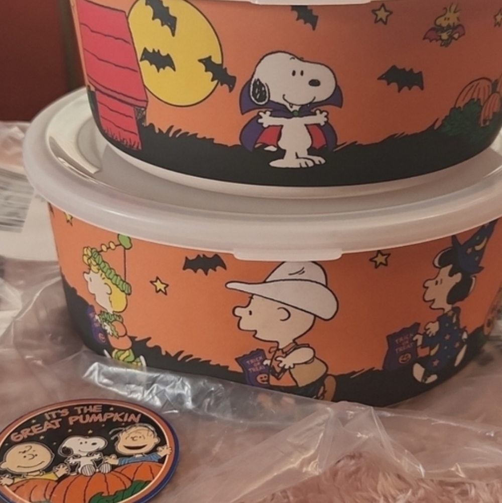New Peanuts Halloween Nesting Set Snoopy Magnet - Picture 2 of 12